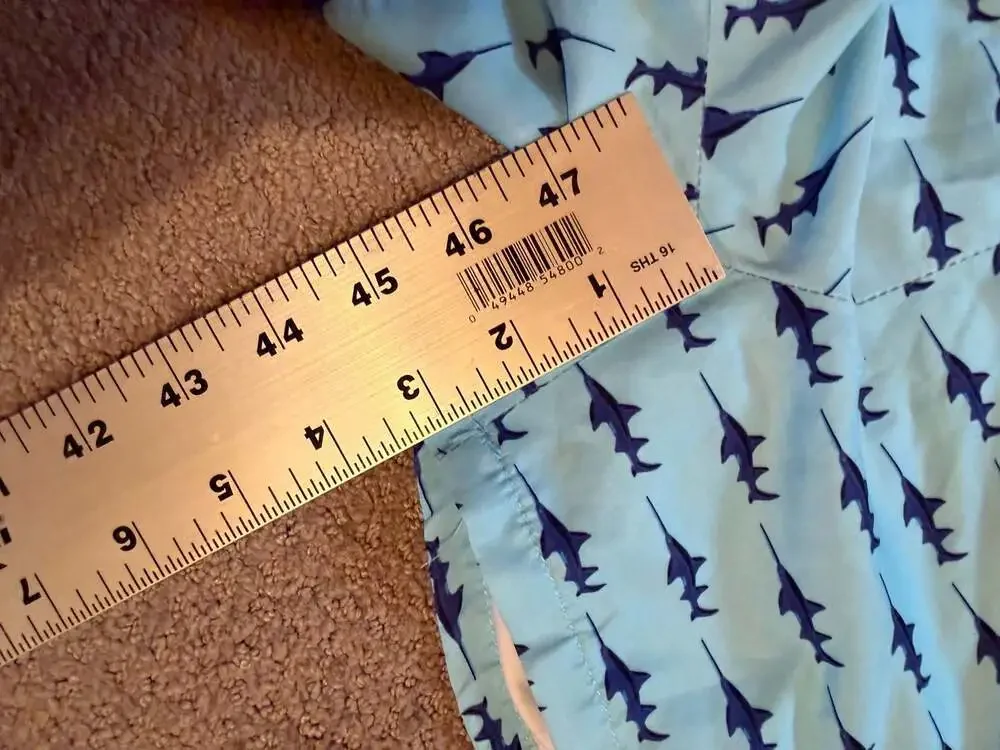 Saltwater Boy Company Boys Sawfish Print Swim Trunks Size 10/12